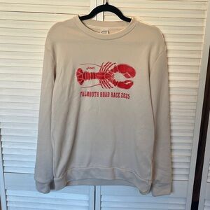 ASICS Beige Falmouth Road Race Crew Neck Sweatshirt